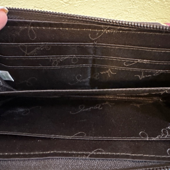 Vera Bradley Floral Women's Quilted Purple Punch Large Wallet - Picture 4 of 6